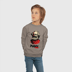 Свитшот хлопковый детский Karl Marx - 3 цвета, цвет: утренний латте — фото 2