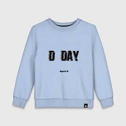 Свитшот хлопковый детский D DAY Agust D, цвет: мягкое небо