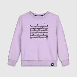 Свитшот хлопковый детский Music people, цвет: лаванда