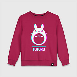 Детский свитшот Символ Totoro в стиле glitch