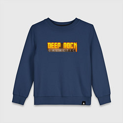 Свитшот хлопковый детский Deep Rock Galactic logo, цвет: тёмно-синий