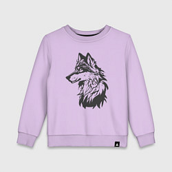Свитшот хлопковый детский Волк Фенрир рагнарек, цвет: лаванда