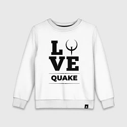 Свитшот хлопковый детский Quake love classic, цвет: белый