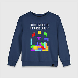 Детский свитшот Tetris - the game is never over