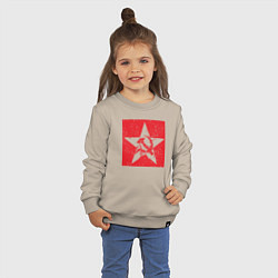 Свитшот хлопковый детский Star USSR, цвет: миндальный — фото 2