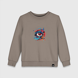Свитшот хлопковый детский Твой третий глаз, цвет: утренний латте