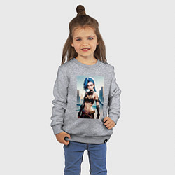 Свитшот хлопковый детский JINX Arcane League Of Legends, цвет: меланж — фото 2