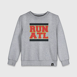 Свитшот хлопковый детский Run Atlanta Hawks, цвет: меланж