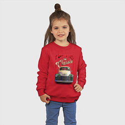 Свитшот хлопковый детский Классика автомобиль Chevrolet Thriftmaster, цвет: красный — фото 2