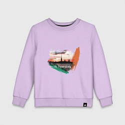 Свитшот хлопковый детский Питер Петропаловка, цвет: лаванда