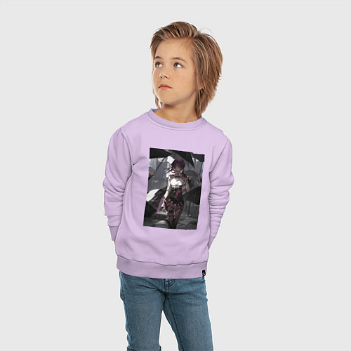 Детский свитшот Кафка под дождём / Лаванда – фото 4