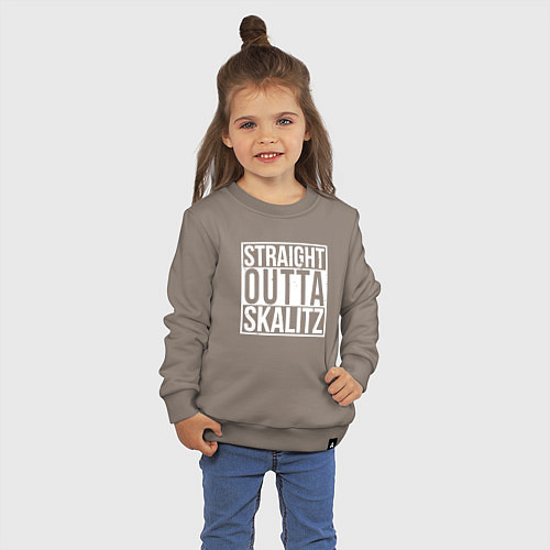 Детский свитшот Straight outta Skalitz / Утренний латте – фото 3