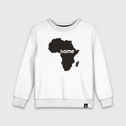 Свитшот хлопковый детский Africa home, цвет: белый