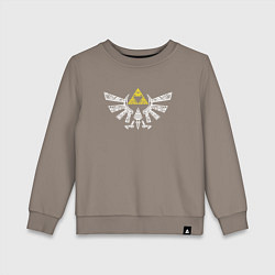 Свитшот хлопковый детский The Legend of Zelda - znak, цвет: утренний латте