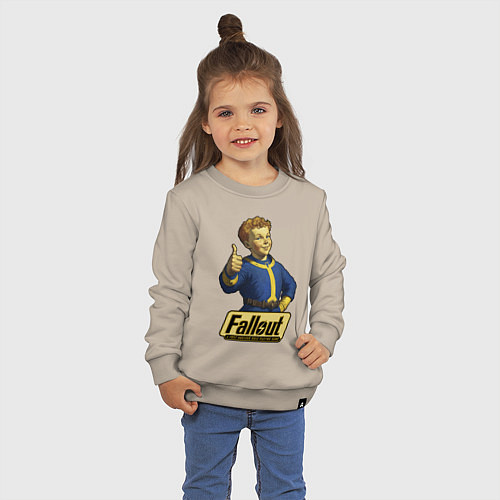 Детский свитшот Real vault boy / Миндальный – фото 3