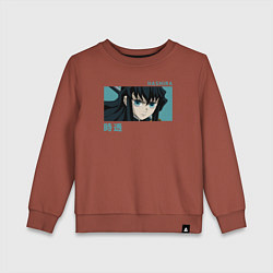 Свитшот хлопковый детский Токито, цвет: кирпичный