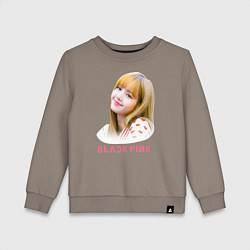 Свитшот хлопковый детский Lisa Blackpink, цвет: утренний латте