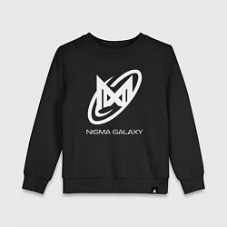 Свитшот хлопковый детский Nigma Galaxy logo, цвет: черный