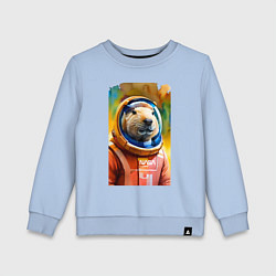 Детский свитшот Capybara astronaut - NASA - neural network