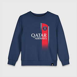 Свитшот хлопковый детский Килиан Мбаппе форма ФК ПСЖ 2324 домашняя, цвет: тёмно-синий