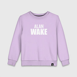 Свитшот хлопковый детский Alan Wake logo, цвет: лаванда