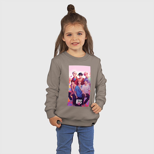 Детский свитшот BTS art anime style / Утренний латте – фото 3