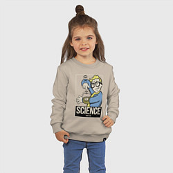 Свитшот хлопковый детский Vault science, цвет: миндальный — фото 2