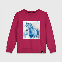 Свитшот хлопковый детский Водяная лошадь, цвет: маджента