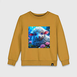 Детский свитшот Милая овечка от нейросети