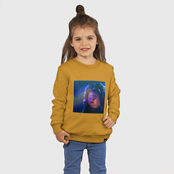 Свитшот хлопковый детский Лего Эйфория, цвет: горчичный — фото 2