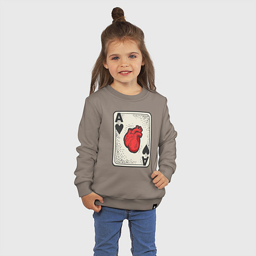 Детский свитшот Туз сердца / Утренний латте – фото 3