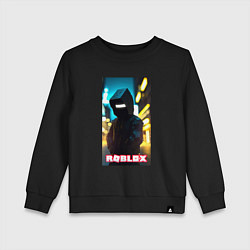 Свитшот хлопковый детский Roblox cyberpunk, цвет: черный