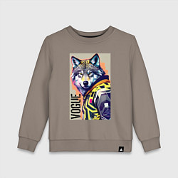 Детский свитшот Wolf fashionista - pop art