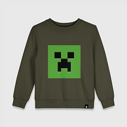 Детский свитшот Minecraft creeper face