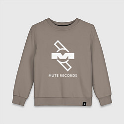 Свитшот хлопковый детский Depeche Mode Mute Records Logo, цвет: утренний латте