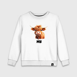 Детский свитшот Милый мохнатый теленок