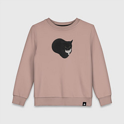 Свитшот хлопковый детский Maxwell cat, цвет: пыльно-розовый