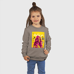 Свитшот хлопковый детский Barbie girl, цвет: утренний латте — фото 2
