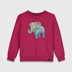 Свитшот хлопковый детский Beautiful elephant, цвет: маджента