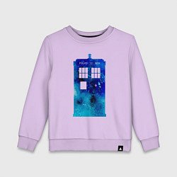 Свитшот хлопковый детский Space tardis, цвет: лаванда