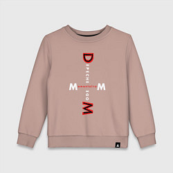 Свитшот хлопковый детский Depeche Mode - Memento Mori MM, цвет: пыльно-розовый