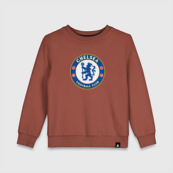 Свитшот хлопковый детский Chelsea fc sport, цвет: кирпичный