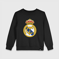 Свитшот хлопковый детский Real madrid fc sport, цвет: черный