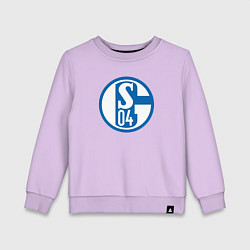 Свитшот хлопковый детский Schalke 04 fc club, цвет: лаванда