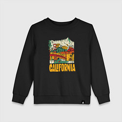 Свитшот хлопковый детский California mountains, цвет: черный