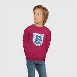 Свитшот хлопковый детский Англия фк, цвет: маджента — фото 2