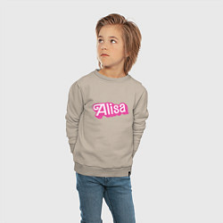 Свитшот хлопковый детский Alisa - retro Barbie style, цвет: миндальный — фото 2
