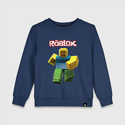 Свитшот хлопковый детский Roblox бегущий персонаж, цвет: тёмно-синий