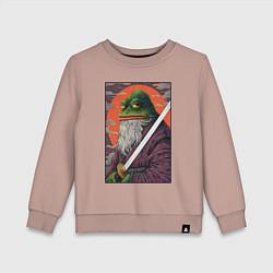 Свитшот хлопковый детский Pepe samurai, цвет: пыльно-розовый