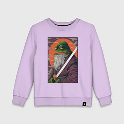 Свитшот хлопковый детский Pepe samurai, цвет: лаванда